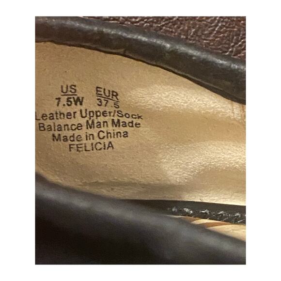 Sam Edelman Felicia Ballet Flats Black Leather Bow Logo Charm Women’s 7.5W - Picture 5 of 6
